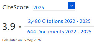 CiteScore 2025: 3.9